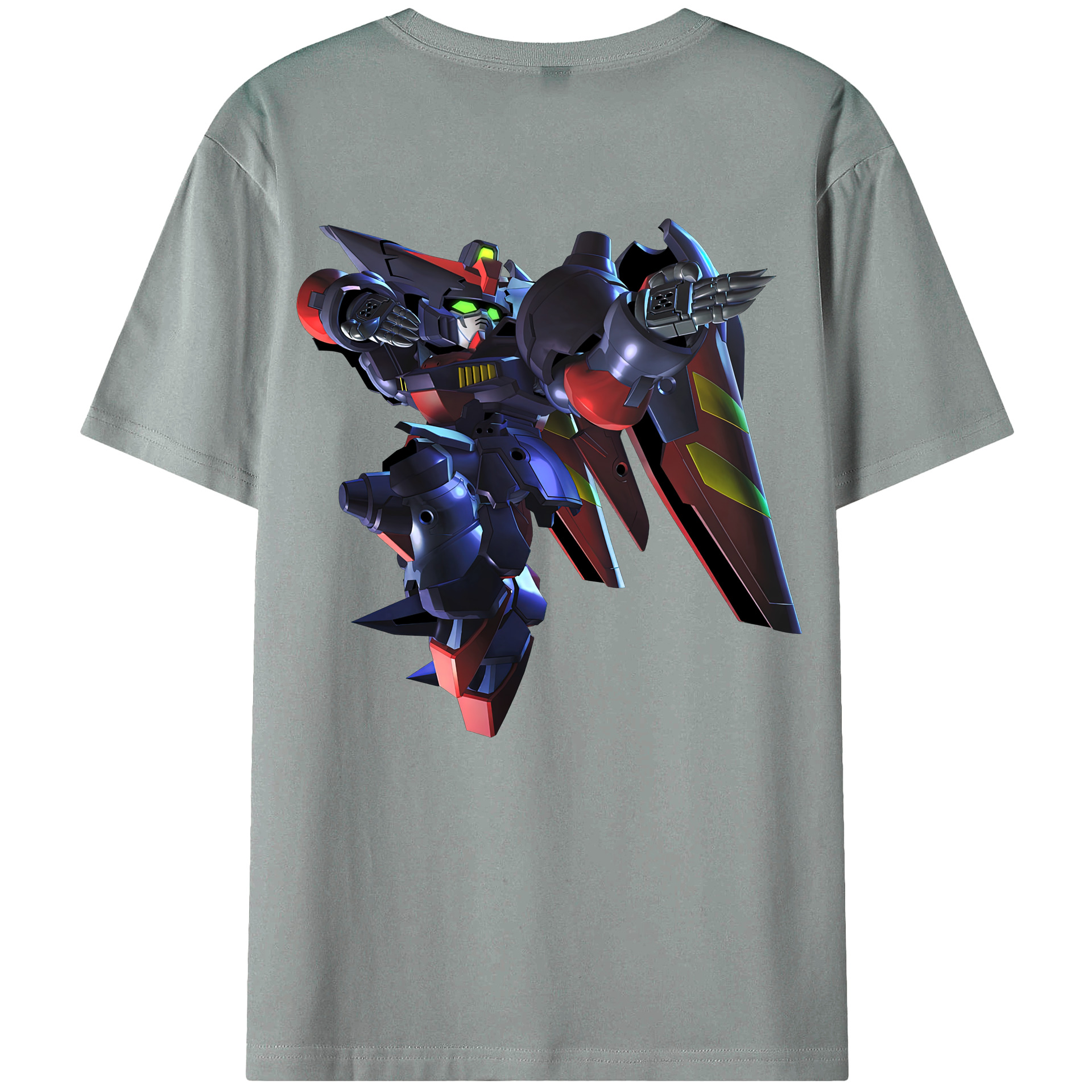 （画像用） 機動戦士ガンダム Mobile Suit Gundam 綿100％ メンズ半袖Tシャツ（バックプリント） 通気性